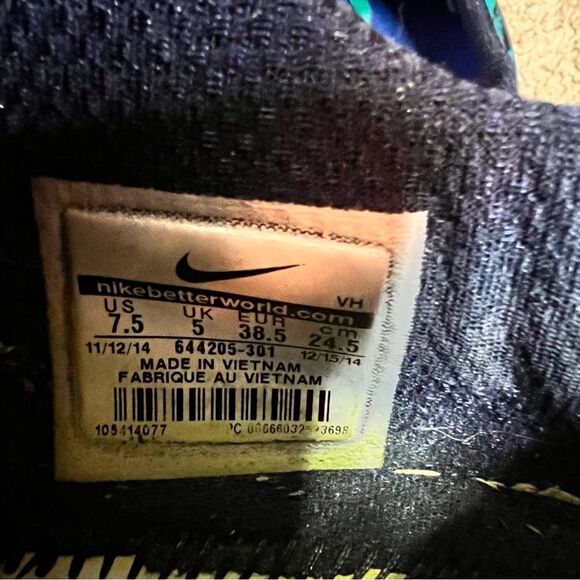 Nike Studio Training‎ Shoes Womens 7.5 Teal Black Gym Running Workout Treadmill - Picture 7 of 7